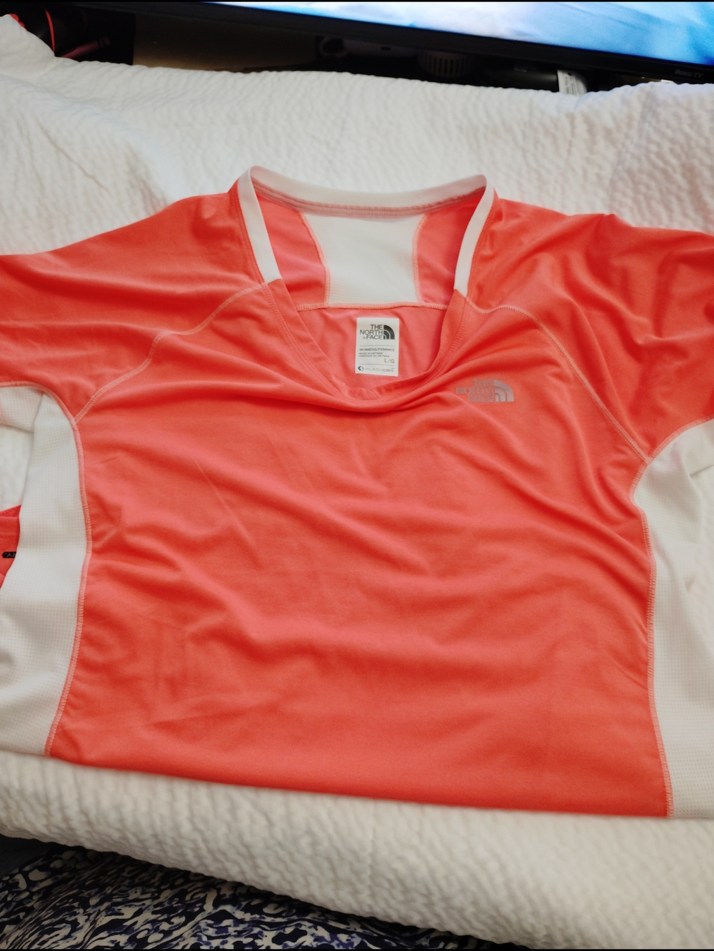The North Face Women’s Coral-Pink Short Sleeve Active Top